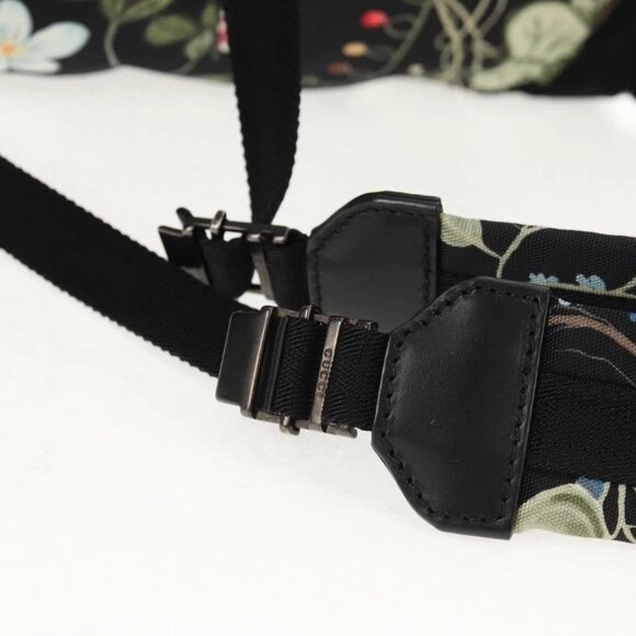 GUCCI flora Backpack Canvas Black Silver 353476 main image 7